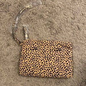Animal print wristlet